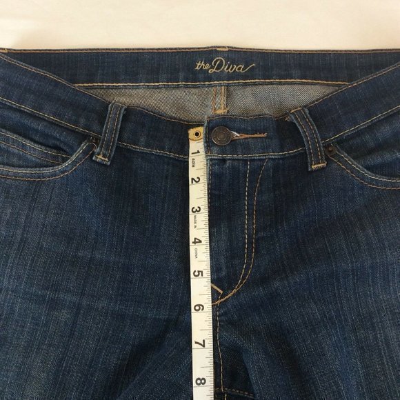 Old Navy Straight Leg Stretch The Diva Fit Size 8 Jeans Dark Wash Denim Womens - Picture 8 of 12